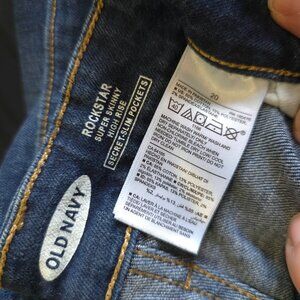 Old Navy Rockstar Super Skinny Midwash Denim Jeans